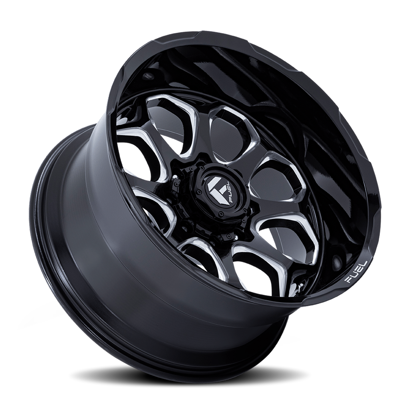 Aluminum 20X9 Scepter FC862 BE Gloss Black Milled Fuel Off Road Wheels-13