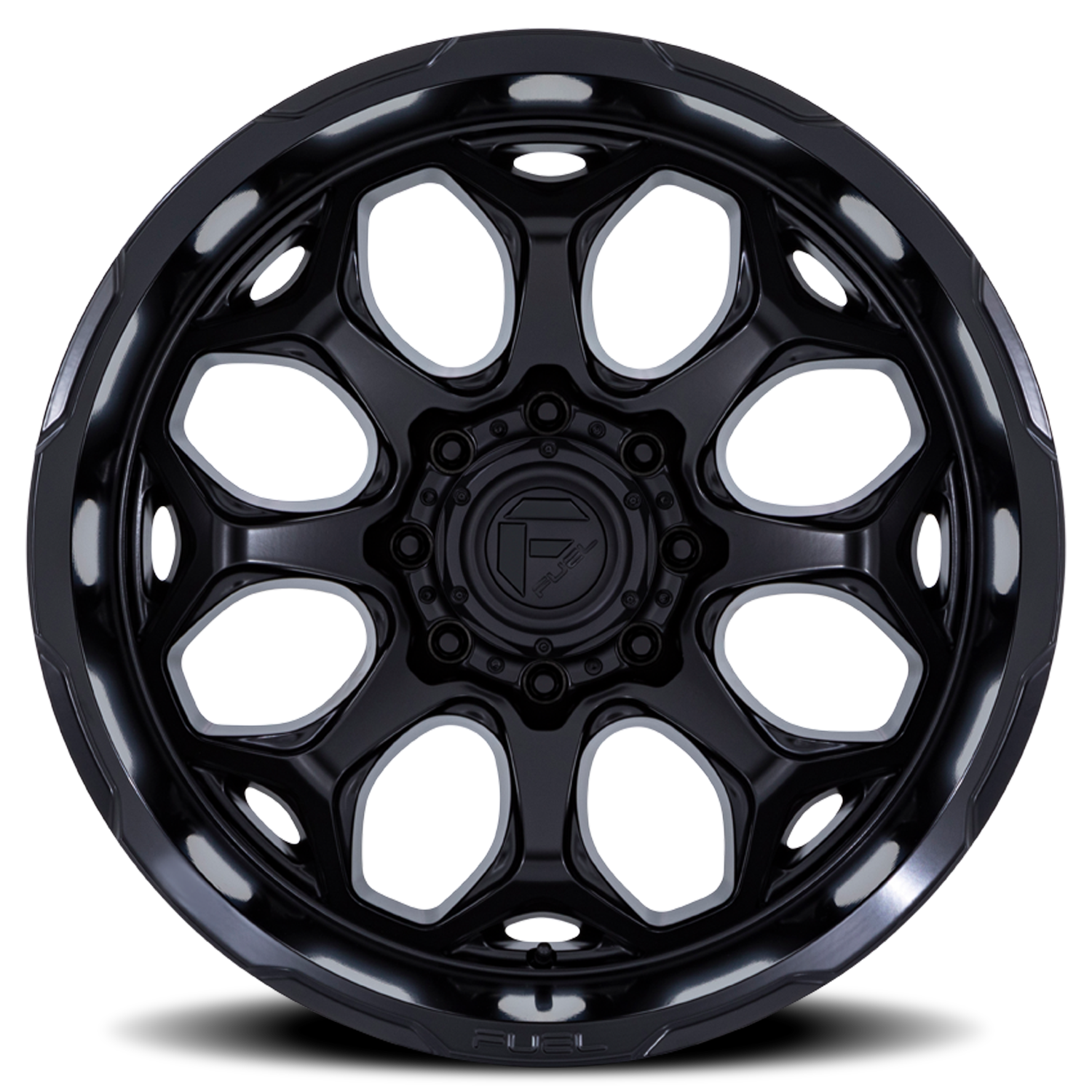 Aluminum 20X10 Scepter FC862 MX Blackout Fuel Off Road Wheels-8