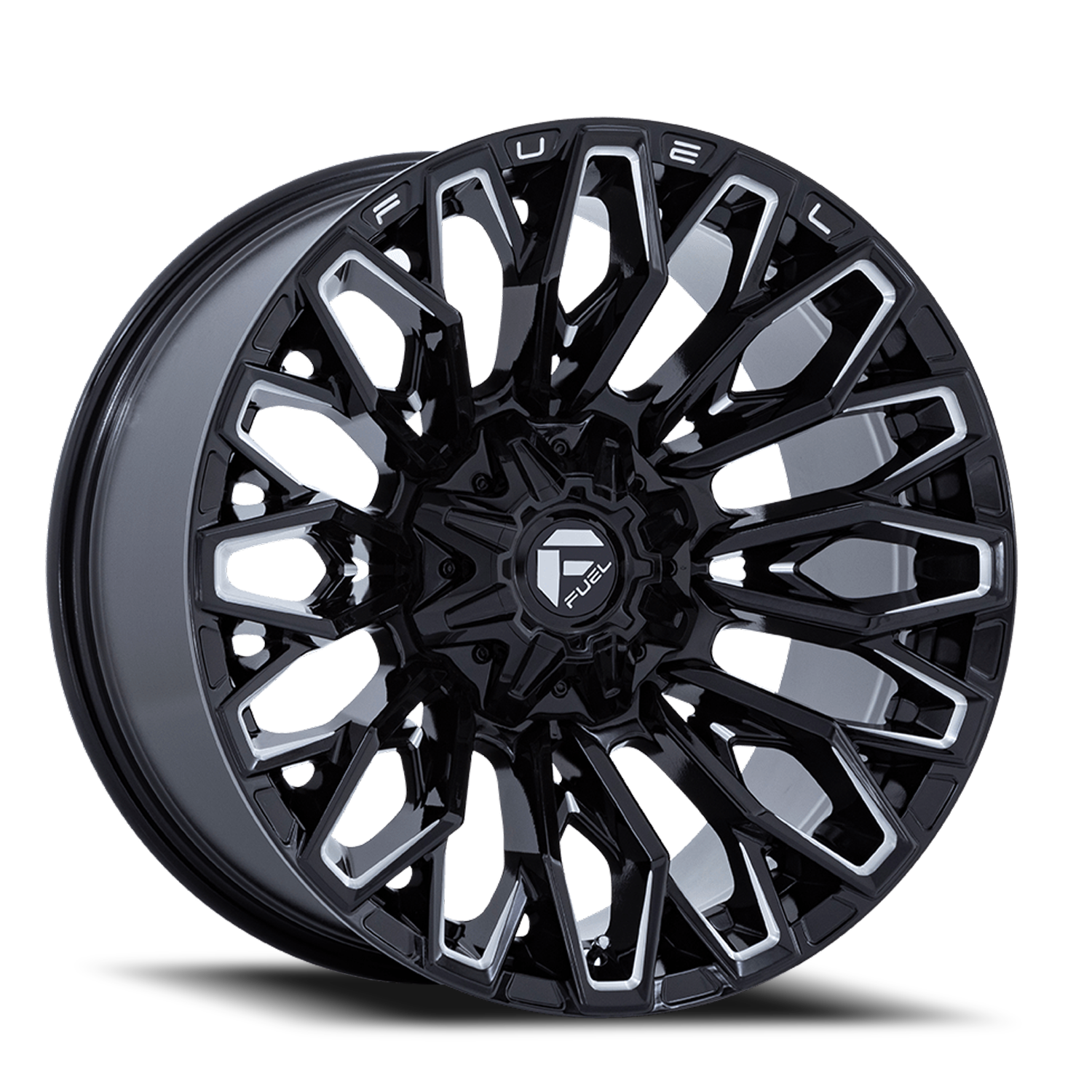 Aluminum 20X10 Strike FC865 BE Gloss Black/Milled Fuel Off Road Wheels-12