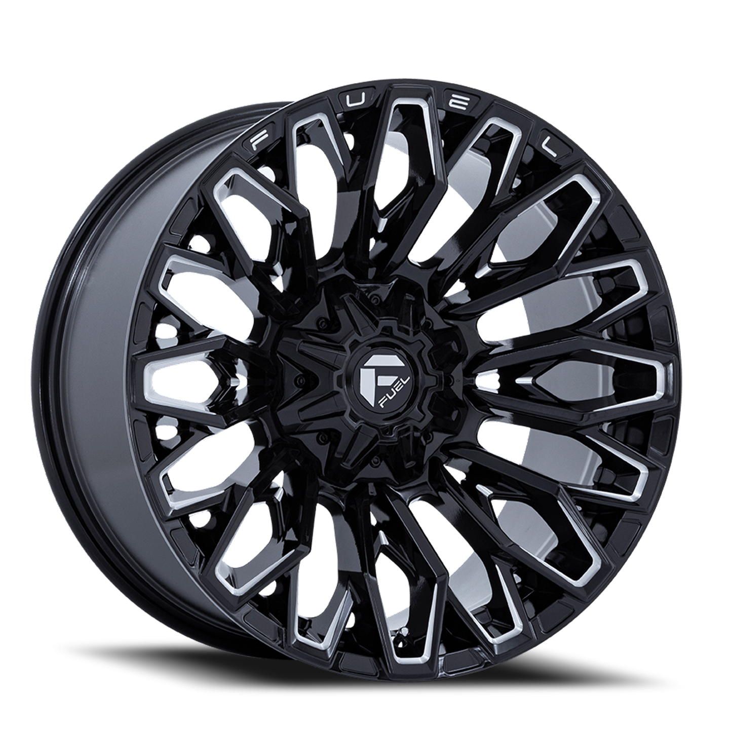 Aluminum 20X10 Strike FC865 BE Gloss Black/Milled Fuel Off Road Wheels-12