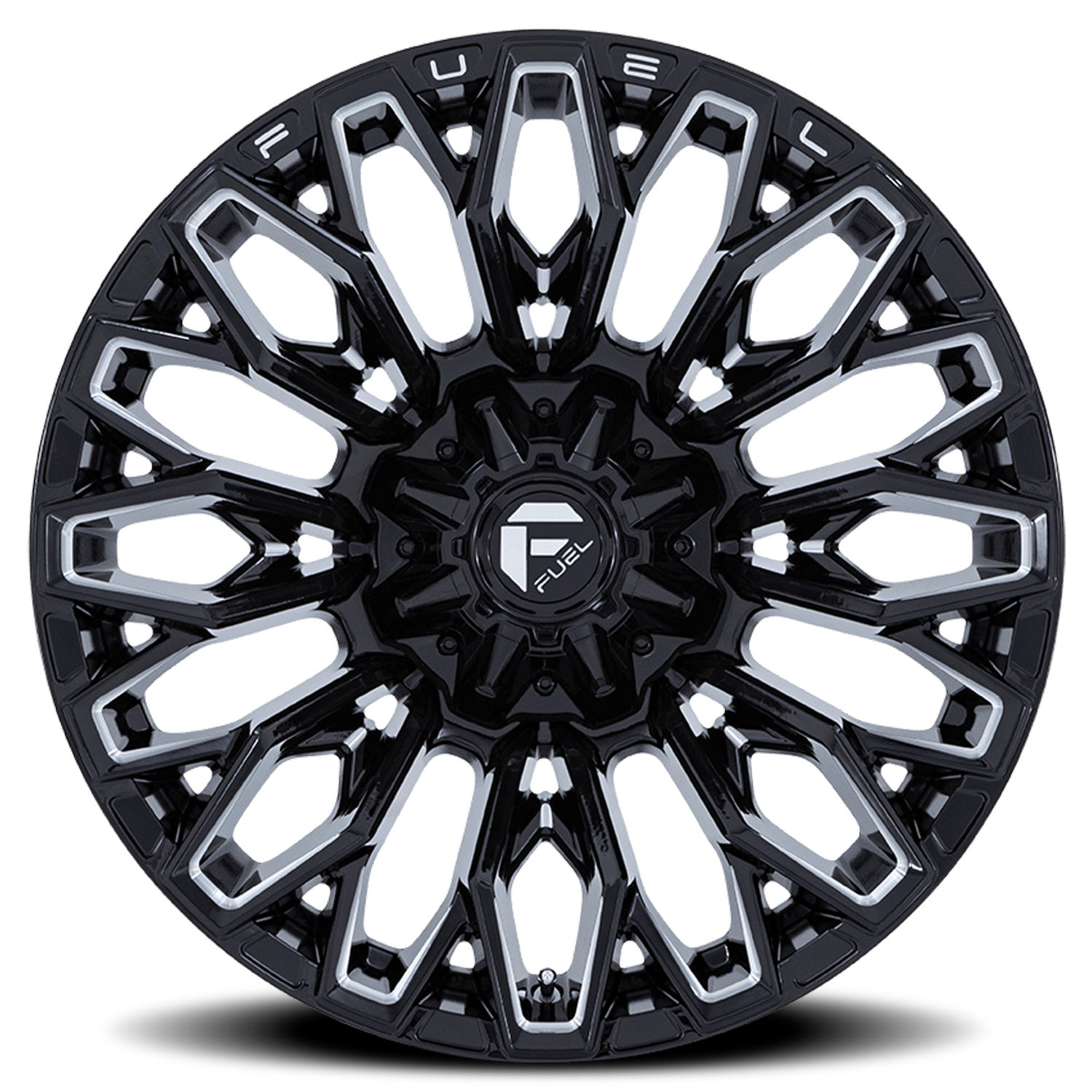Aluminum 20X10 Strike FC865 BE Gloss Black/Milled Fuel Off Road Wheels-2