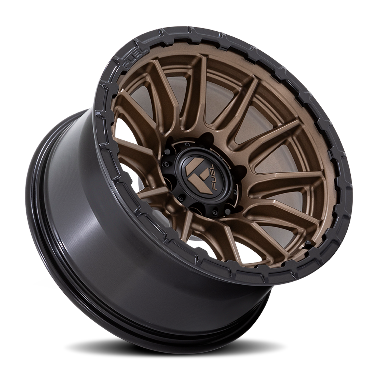 Aluminum 17X9 Piston FC866 ZB Matte Bronze/Gloss Black Lip Fuel Off Road Wheels-10