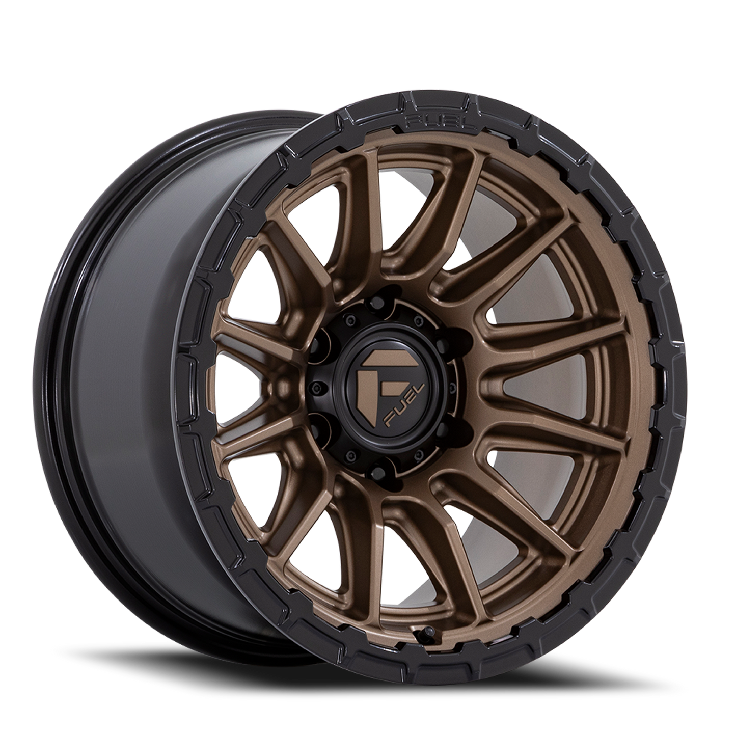 Aluminum 17X9 Piston FC866 ZB Matte Bronze/Gloss Black Lip Fuel Off Road Wheels-3