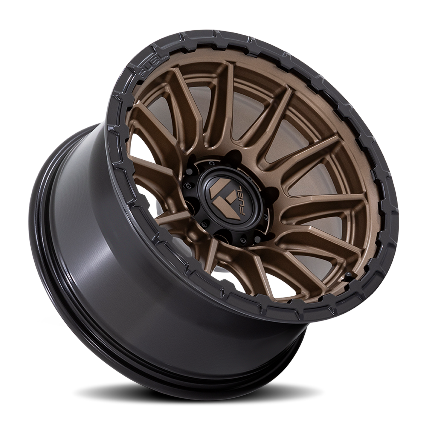 Aluminum 17X9 Piston FC866 ZB Matte Bronze/Gloss Black Lip Fuel Off Road Wheels-4