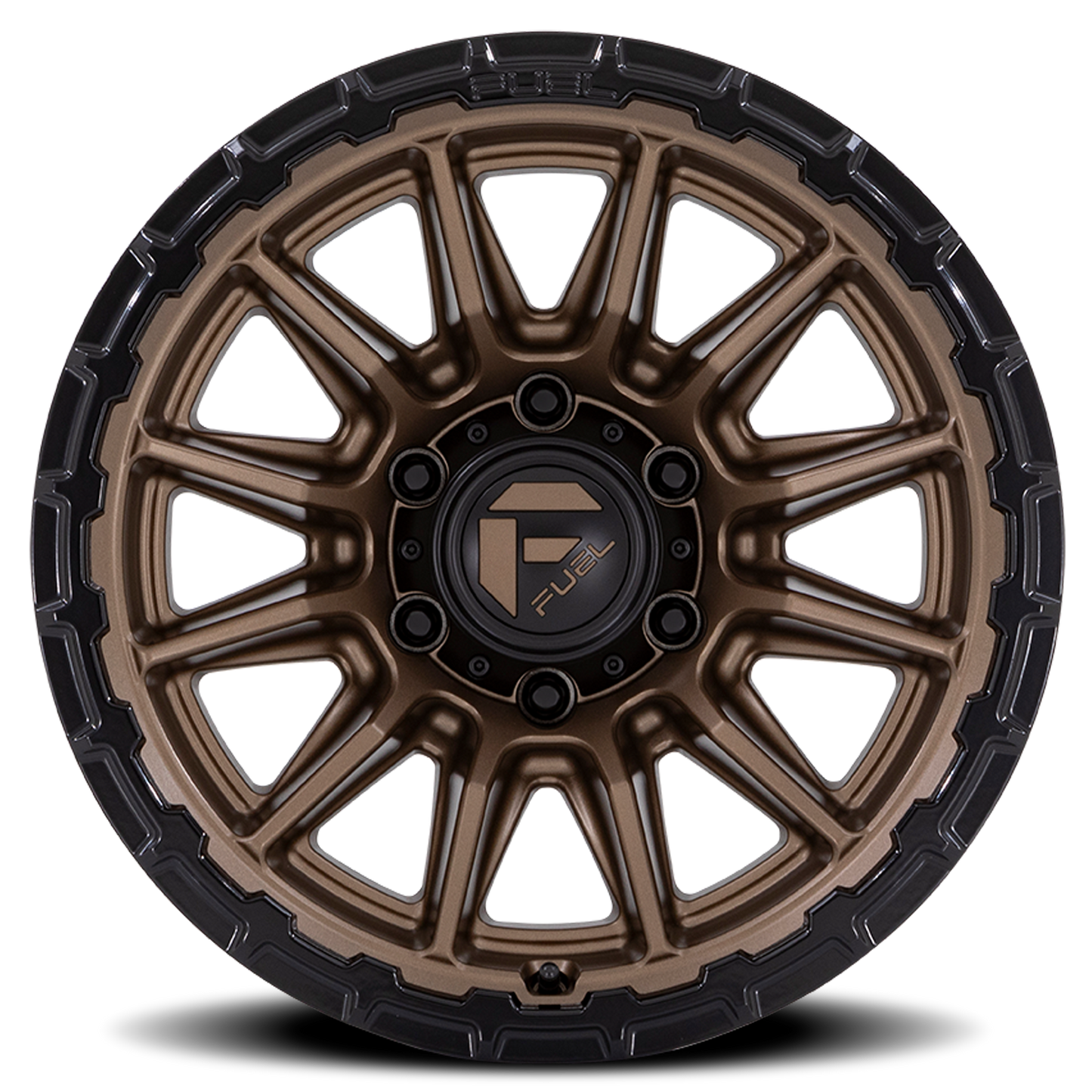 Aluminum 17X9 Piston FC866 ZB Matte Bronze/Gloss Black Lip Fuel Off Road Wheels-5