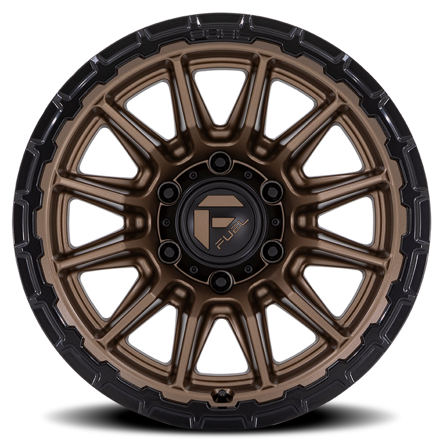 Aluminum 17X9 Piston FC866 ZB Matte Bronze/Gloss Black Lip Fuel Off Road Wheels-5