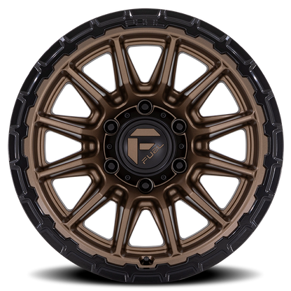 Aluminum 17X9 Piston FC866 ZB Matte Bronze/Gloss Black Lip Fuel Off Road Wheels-5