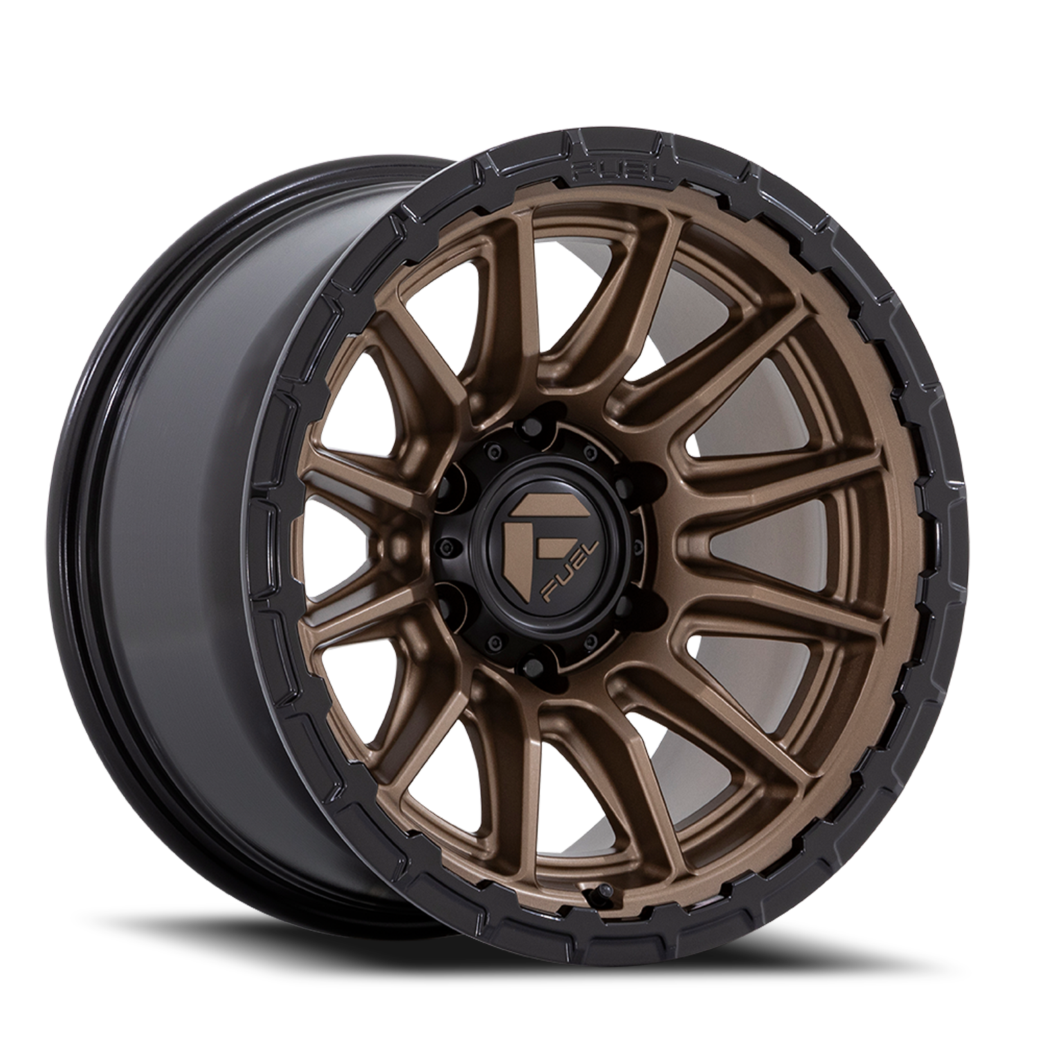 Aluminum 17X9 Piston FC866 ZB Matte Bronze/Gloss Black Lip Fuel Off Road Wheels