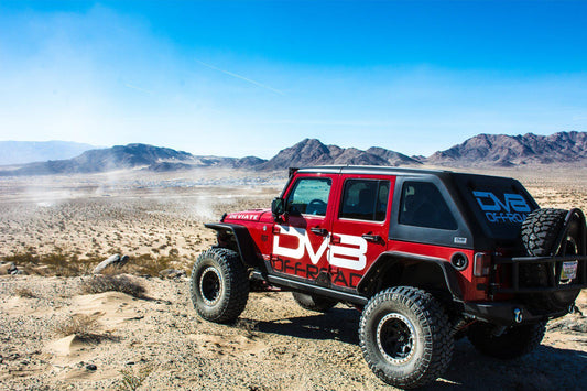 2007 2018 Jeep Wrangler JK JKU Wide Fender Flares Front and Rear DV8 Offroad-1