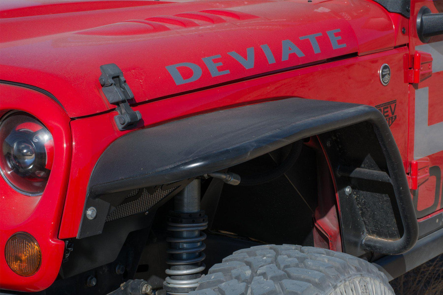 2007 2018 Jeep Wrangler JK JKU Wide Fender Flares Front and Rear DV8 Offroad-12