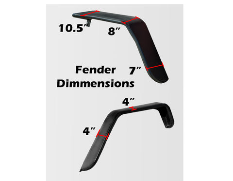 2007 2018 Jeep Wrangler JK JKU Wide Fender Flares Front and Rear DV8 Offroad-14