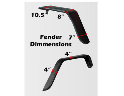 2007 2018 Jeep Wrangler JK JKU Wide Fender Flares Front and Rear DV8 Offroad-14