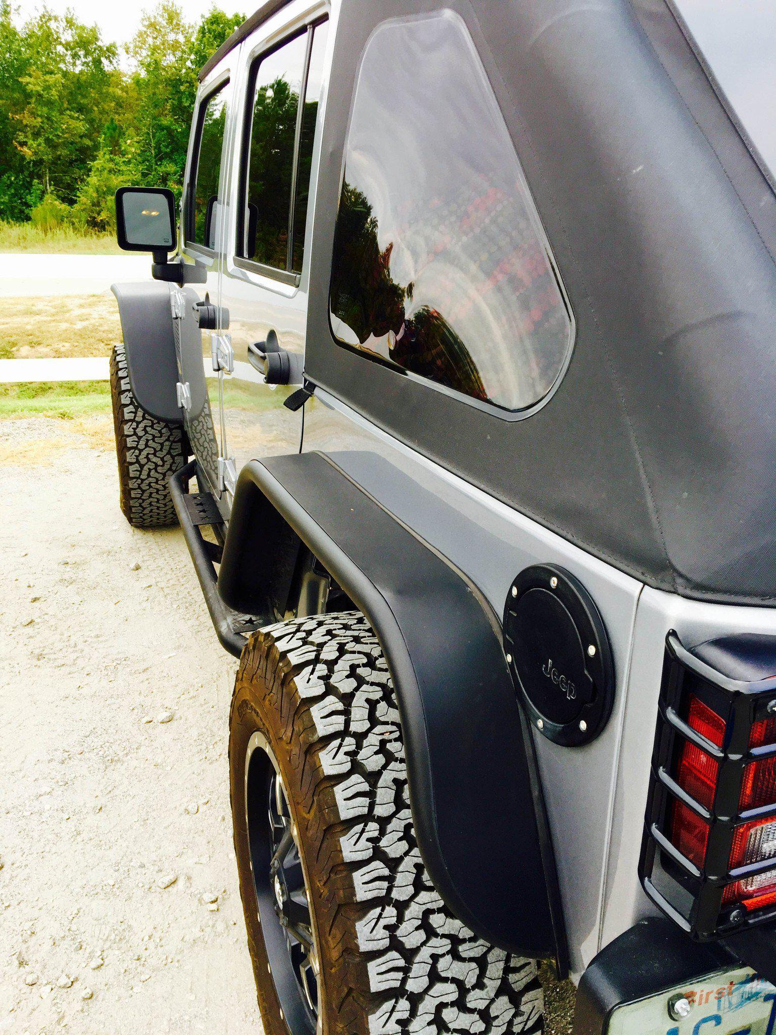 2007 2018 Jeep Wrangler JK JKU Wide Fender Flares Front and Rear DV8 Offroad-4