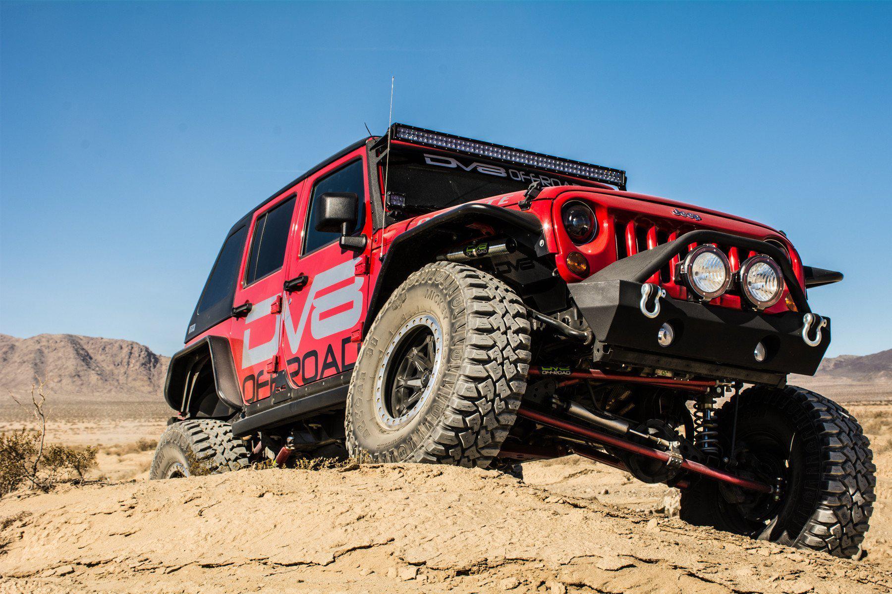 2007 2018 Jeep Wrangler JK JKU Wide Fender Flares Front and Rear DV8 Offroad-8
