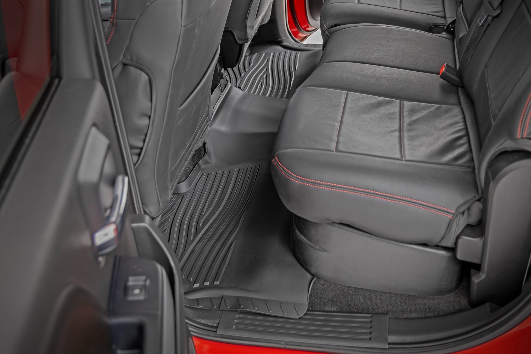 Flex-Fit Floor Mats FR & RR FR Bucket Crew Silverado/Sierra 1500/2500HD/3500HD 2WD/4WD Rough Country-2