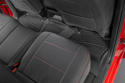 Flex-Fit Floor Mats FR & RR FR Bucket Crew Silverado/Sierra 1500/2500HD/3500HD 2WD/4WD Rough Country-3