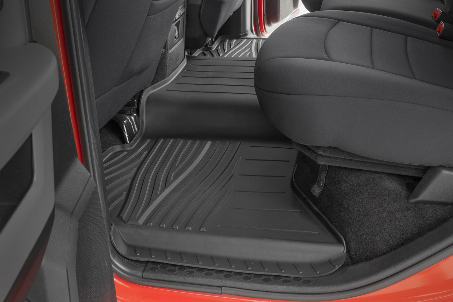Flex-Fit Floor Mats FR & RR Crew Cab Ram 1500 2WD/4WD (2012-2018 & Classic) Rough Country-3