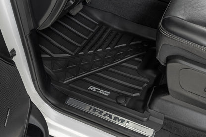 Flex-Fit Floor Mats Front Crew Ram 1500 (19-24)/1500 TRX (21-24) Rough Country-1