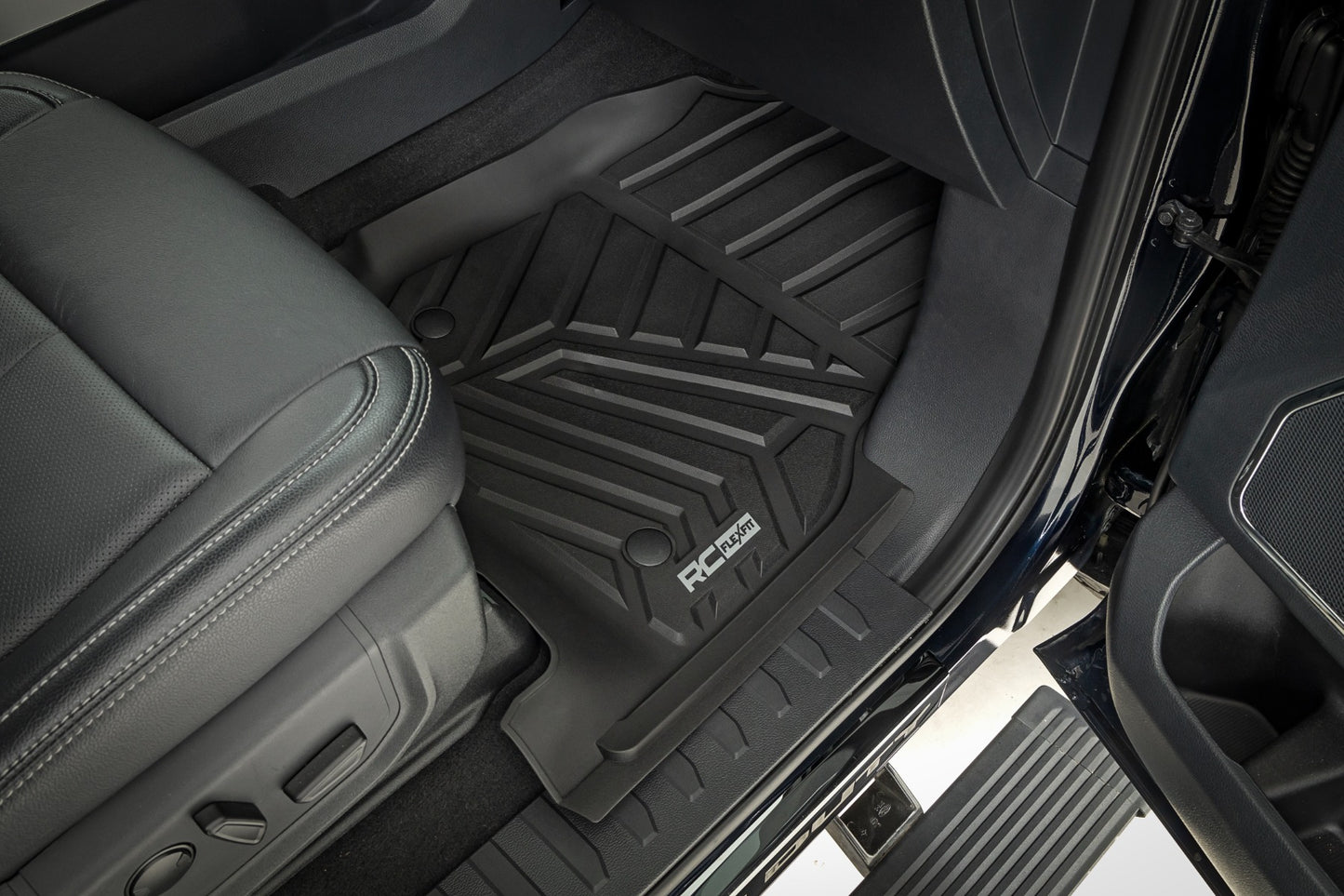 Flex-Fit Floor Mats Front Ford F-250/F-350 Super Duty 2WD/4WD (2017-2026) Rough Country-4