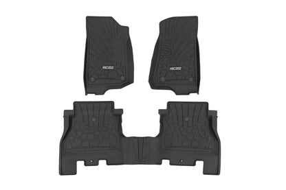 Flex Fit Floor Mats FR & RR 4 Door Jeep Wrangler Unlimited 4WD (18-26) Rough Country