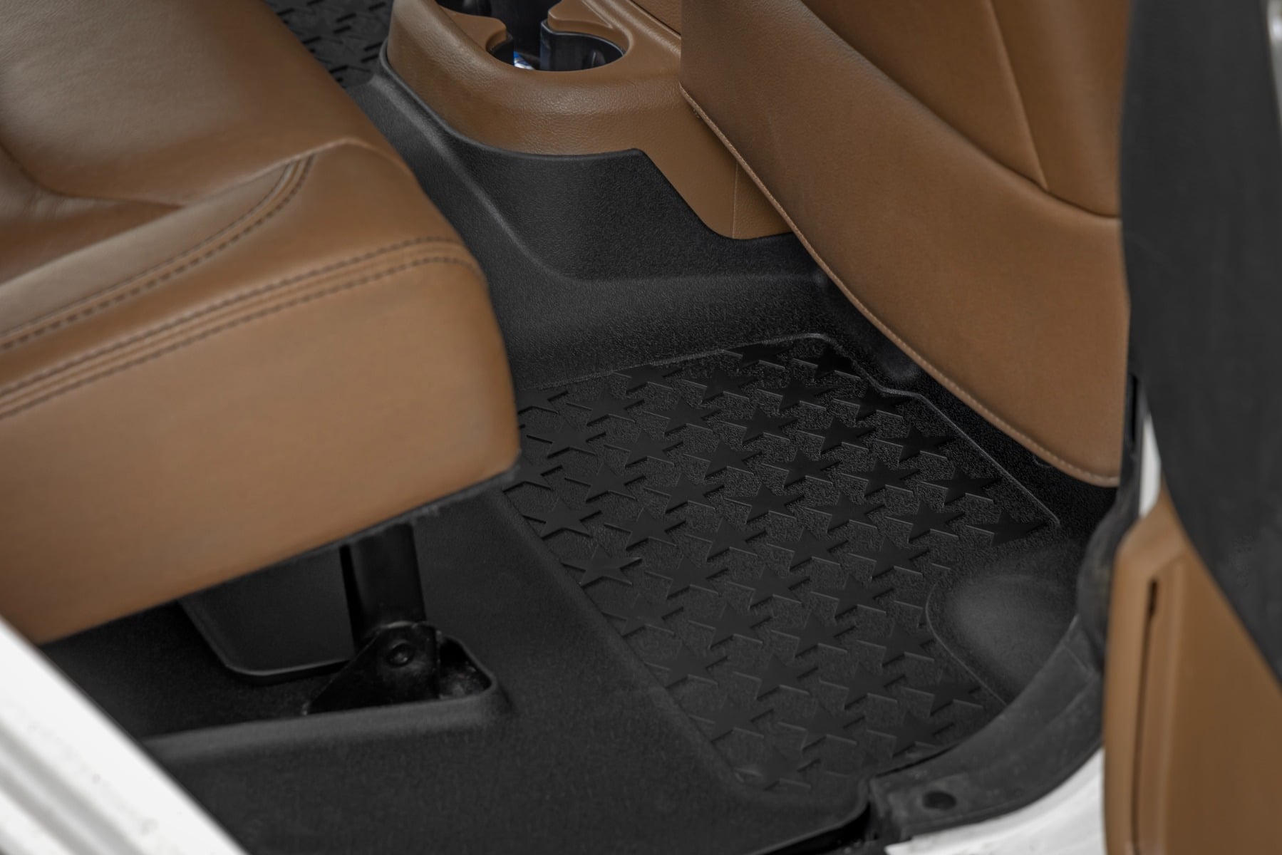 Floor Mats FR & RR 4 Door Jeep Wrangler Unlimited 4WD (2014-2018) Rough Country-3