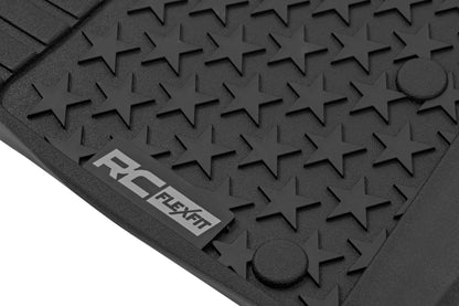 Floor Mats FR & RR 4 Door Jeep Wrangler Unlimited 4WD (2014-2018) Rough Country-4