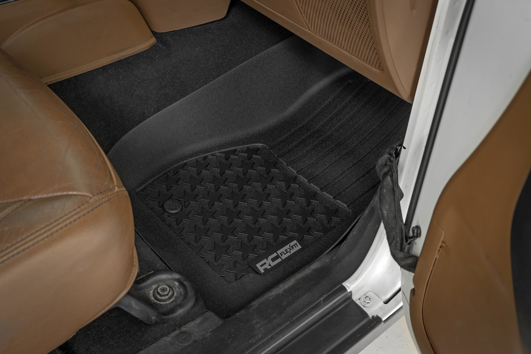 Floor Mats FR 4 Door Jeep Wrangler Unlimited 4WD (2014-2018) Rough Country-2
