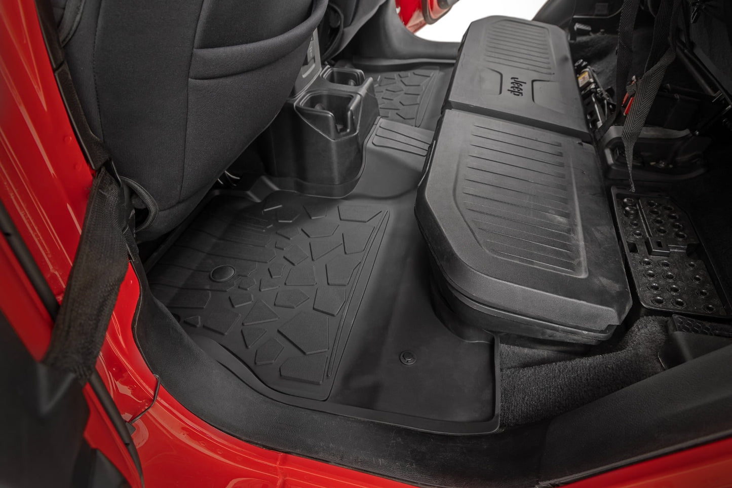 Flex-Fit Floor Mats FR & RR RR Lockable Jeep Gladiator JT 4WD (20-25) Rough Country-2