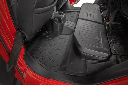 Flex-Fit Floor Mats FR & RR RR Lockable Jeep Gladiator JT 4WD (20-25) Rough Country-2