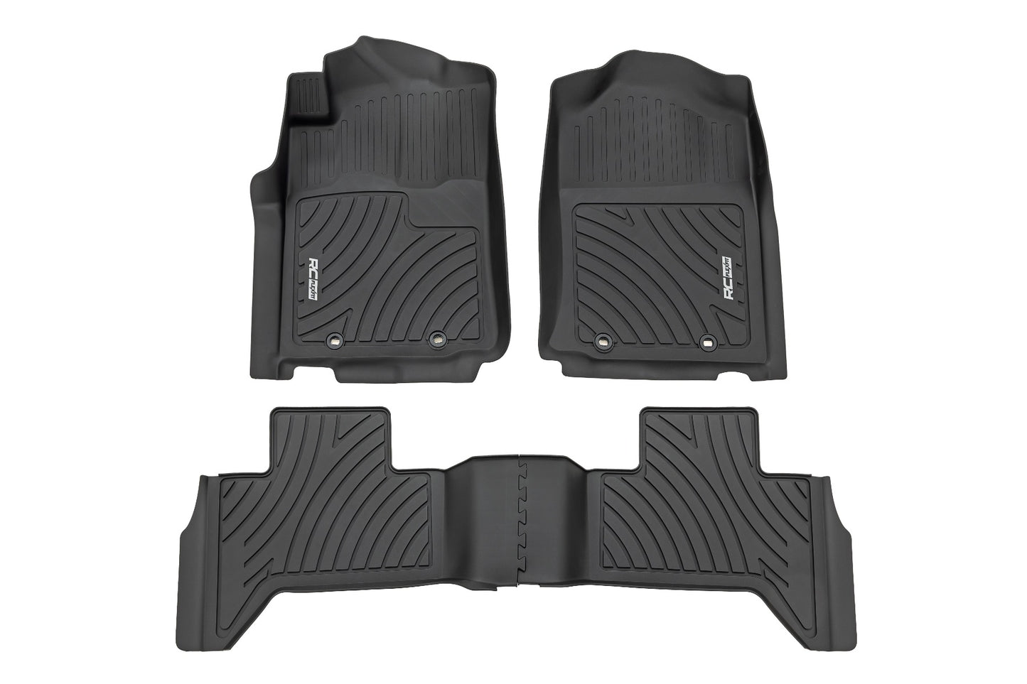 Rough Country Flex-Fit Floor Mats Front and Rear 2012-2015 Toyota Tacoma 2WD/4WD Rough Country