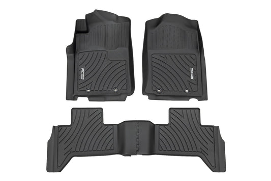 Flex-Fit Floor Mats Front and Rear Toyota Tacoma 2WD/4WD (2012-2015) Rough Country