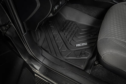 Flex-Fit Floor Mats Front and Rear Toyota Tacoma 2WD/4WD (2016-2023) Rough Country-2