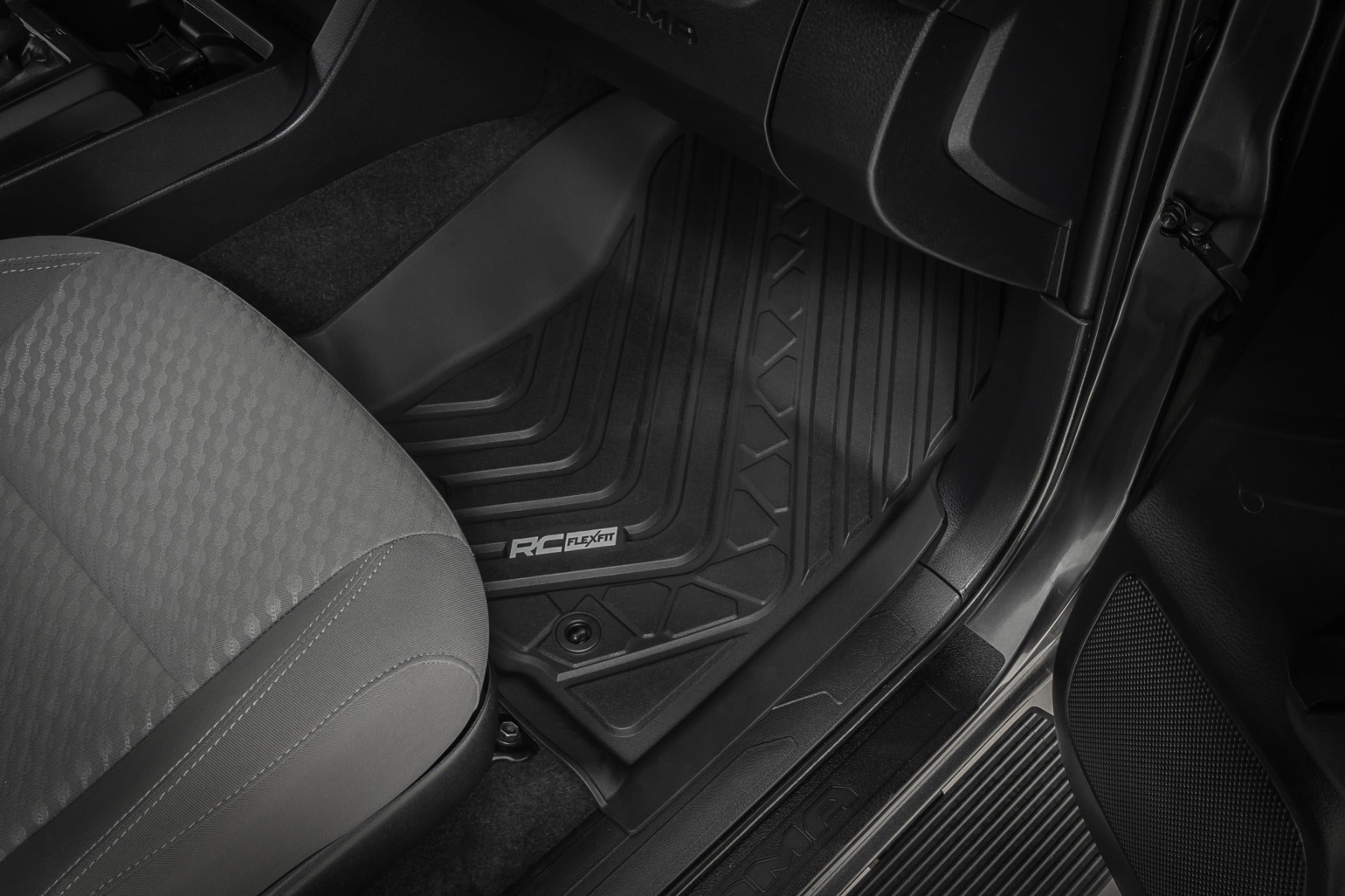 Flex-Fit Floor Mats Front and Rear Toyota Tacoma 2WD/4WD (2016-2023) Rough Country-4