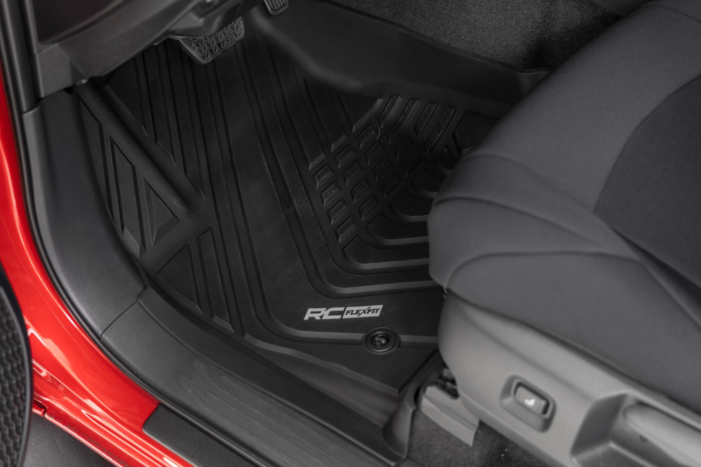 Flex Fit Floor Mats Front & Rear Crew Toyota Tacoma 2WD/4WD (2024-2026) Rough Country-1