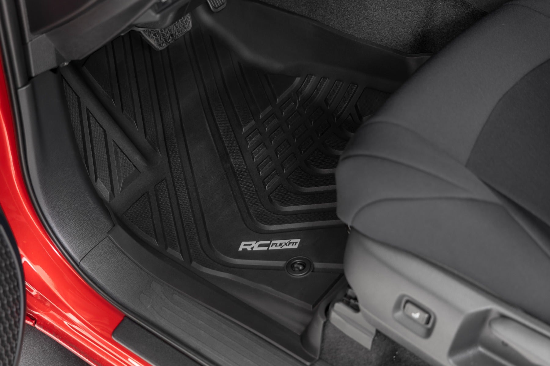 Flex Fit Floor Mats Front Crew Toyota Tacoma 2WD/4WD (2024-2026) Rough Country-1