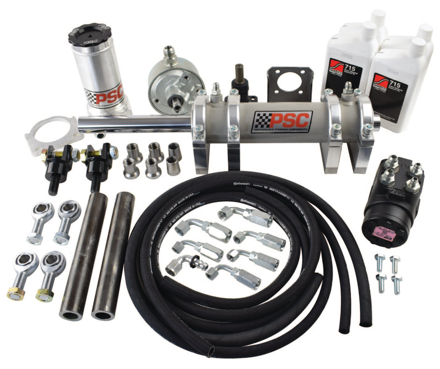 PSC Steering Full Hydraulic Steering Kit, 2.5 Ton Rockwell Axle (46 Inch and Larger Tire Size) PSC Performance Steering Components