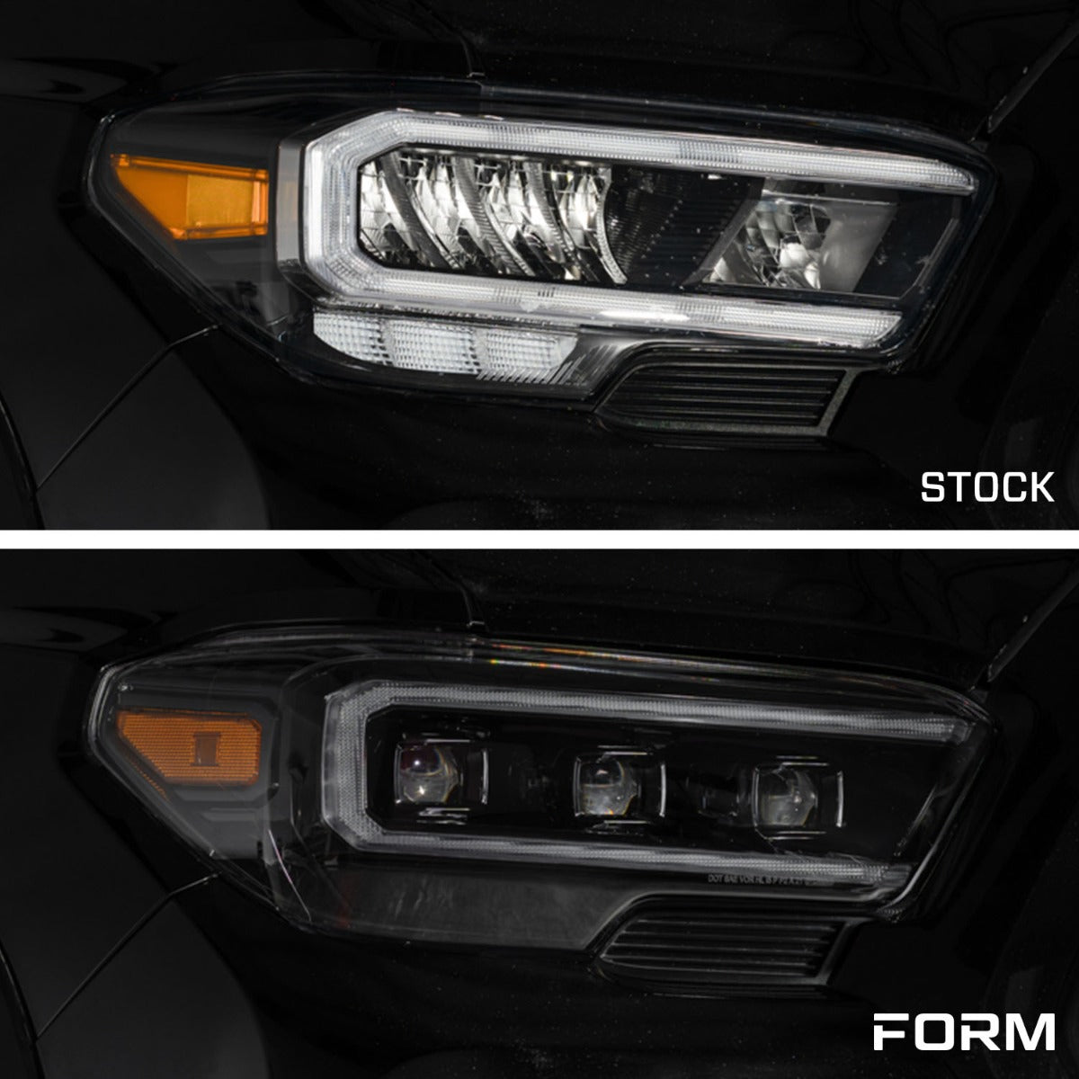 Form Lighting 2016-2022 Toyota Tacoma Sequential LED Projector Headlights Pair Form Lighting