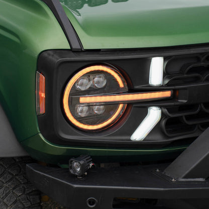 2021-2024 Ford Bronco Sequential LED Projector Headlights Pair Form Lighting-3