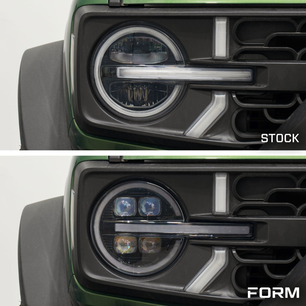 2021-2024 Ford Bronco Sequential LED Projector Headlights Pair Form Lighting-4