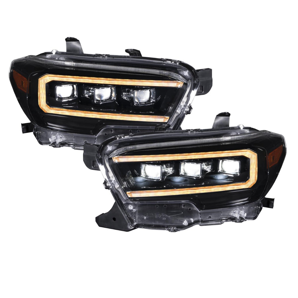 Form Lighting 2016-2023 Toyota Tacoma Sequential LED Projector Headlights with Amber DRL Pair Form Lighting
