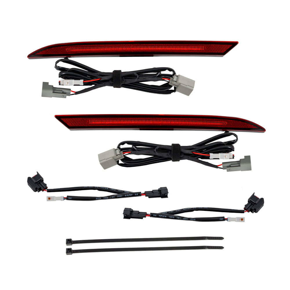 Form Lighting 2018-Present Ford Mustang LED Rear Reflector Red Pair Form Lighting