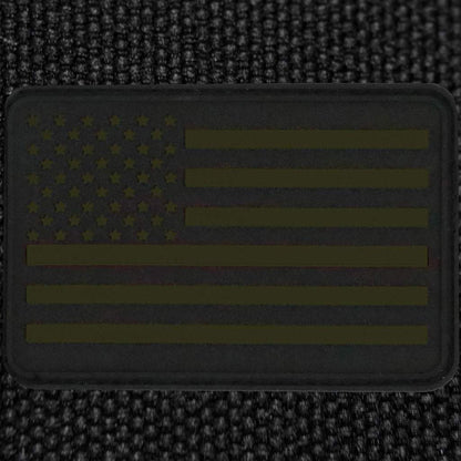 American Flag Patches PVC Rubber, 2.0 Inch x 3.0 Inch w/ Velcro/Hook Backing Stars Bartact-1