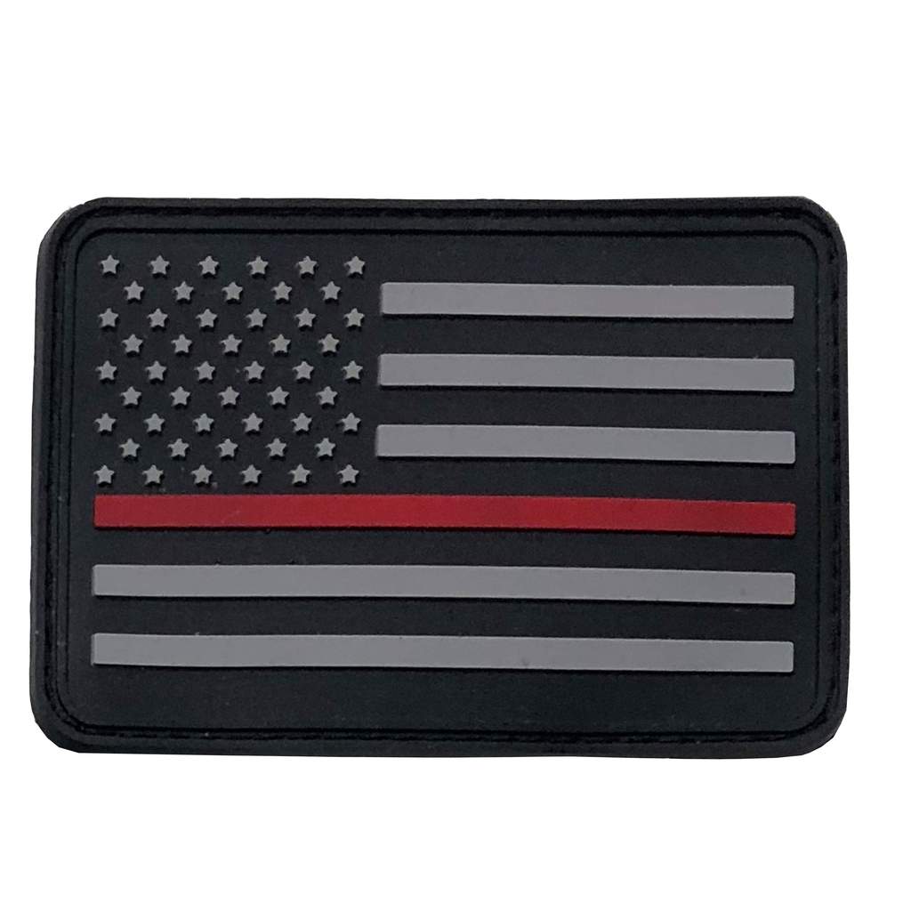 American Flag Patches PVC Rubber, 2.0 Inch x 3.0 Inch w/ Velcro/Hook Backing Stars Bartact-4