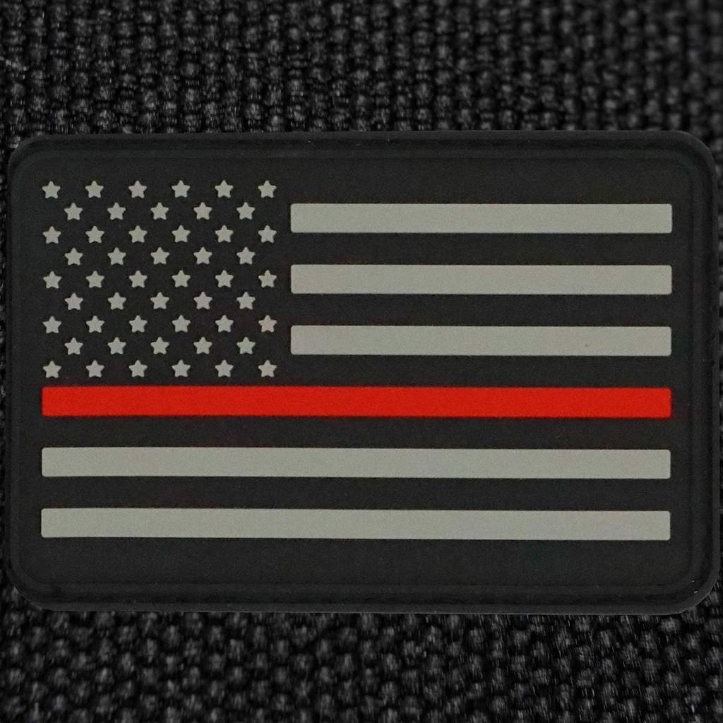 American Flag Patches PVC Rubber, 2.0 Inch x 3.0 Inch w/ Velcro/Hook Backing Stars Bartact-5