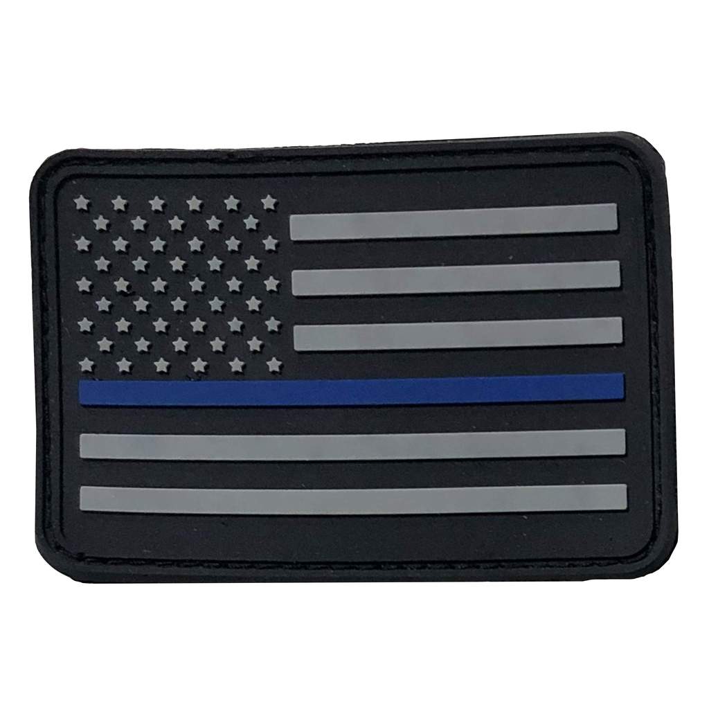 American Flag Patches PVC Rubber, 2.0 Inch x 3.0 Inch w/ Velcro/Hook Backing Stars Bartact-8