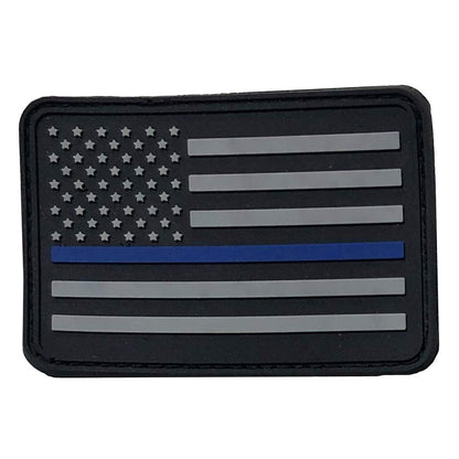 American Flag Patches PVC Rubber, 2.0 Inch x 3.0 Inch w/ Velcro/Hook Backing Stars Bartact-8