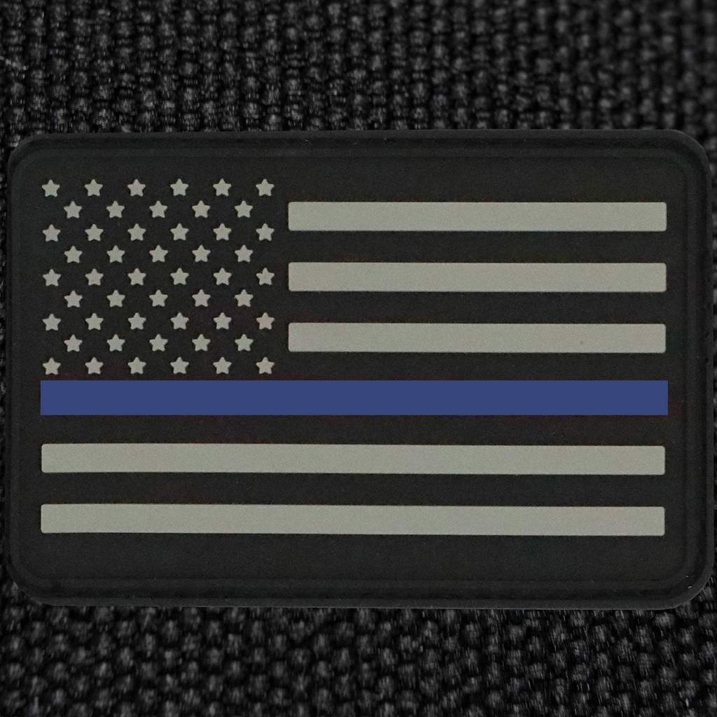 American Flag Patches PVC Rubber, 2.0 Inch x 3.0 Inch w/ Velcro/Hook Backing Stars Bartact-9