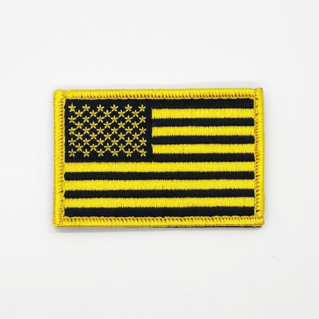 American Flag Patch Embroidered USA 2.0 x 3.0 Inch Patch w/ Velcro/Hook Backing Stars On Left Bartact