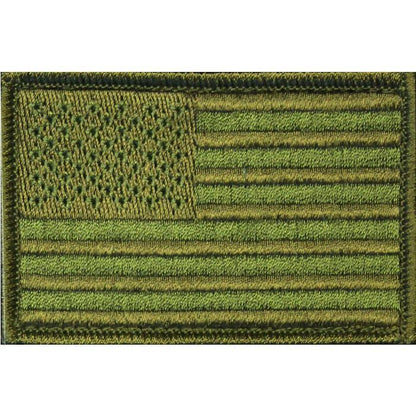 American Flag Patch Embroidered USA 2.0 x 3.0 Inch Patch w/ Velcro/Hook Backing Stars On Left Bartact-12