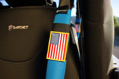 American Flag Patch Embroidered USA 2.0 x 3.0 Inch Patch w/ Velcro/Hook Backing Stars On Left Bartact-14